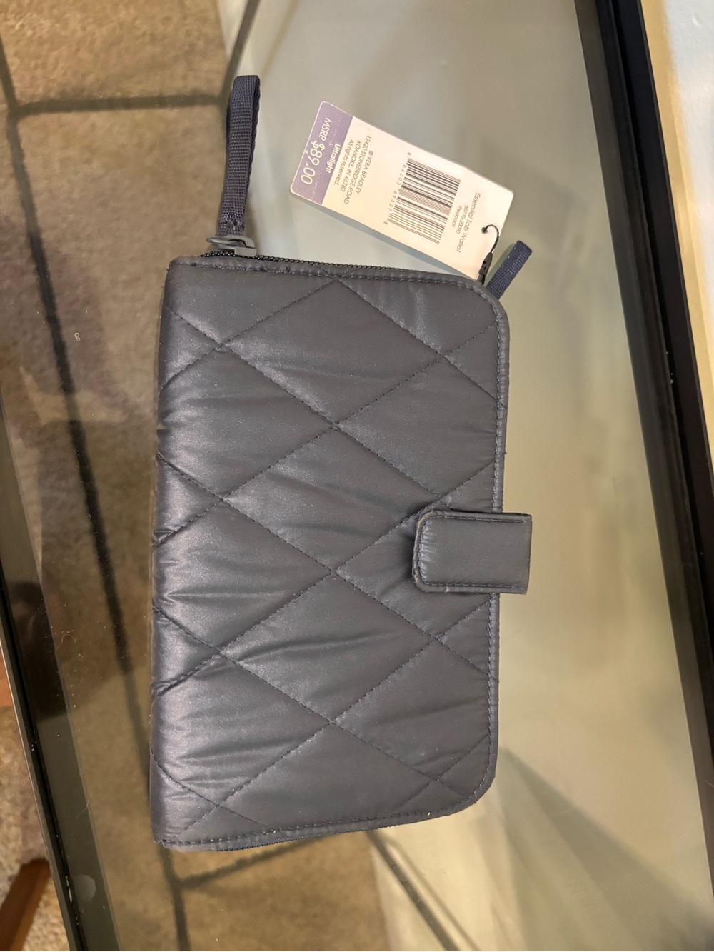 Vera Bradley Quilted Wristlet in Slate Blue